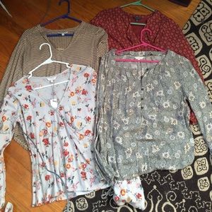 NEW Lucky brand lot of four long sleeve shirts